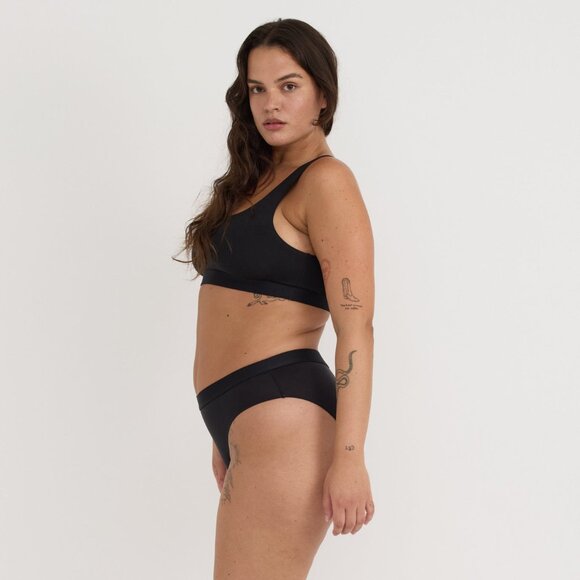 Organic Basics Soft Touch Brief, Size L in Black - Picture 3 of 5